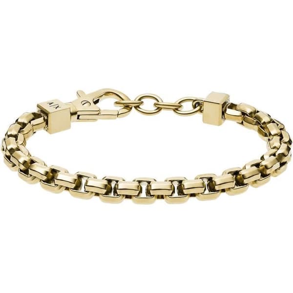 Armband - ARMANI EXCHANGE - AXG0046710 - Rostfritt stål - Guld - Justerbar längd 18,5-20,5 cm