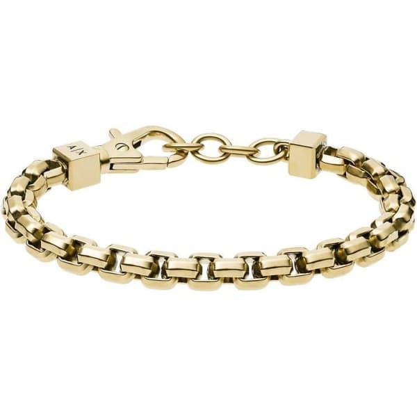 Armband - ARMANI EXCHANGE - AXG0046710 - Rostfritt stål - Guld - Justerbar längd 18,5-20,5 cm