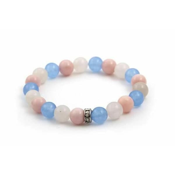 Armband i jadepärlor och benetomink 08/17, för kvinnor, SBE1039