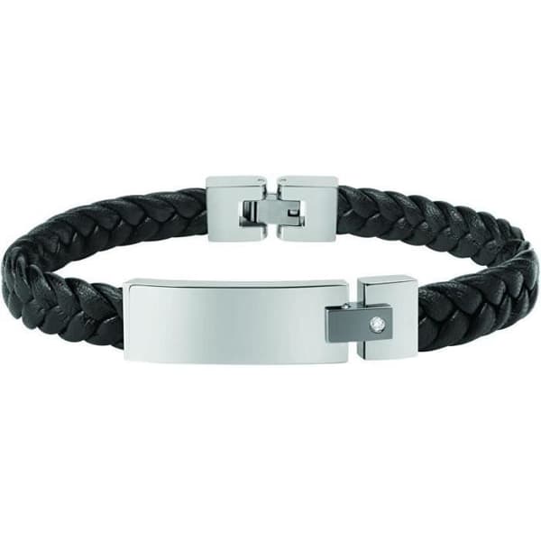 Svart läderarmband för män Moody Sqh20 - Morellato - Armband - Läder - Svart - Man