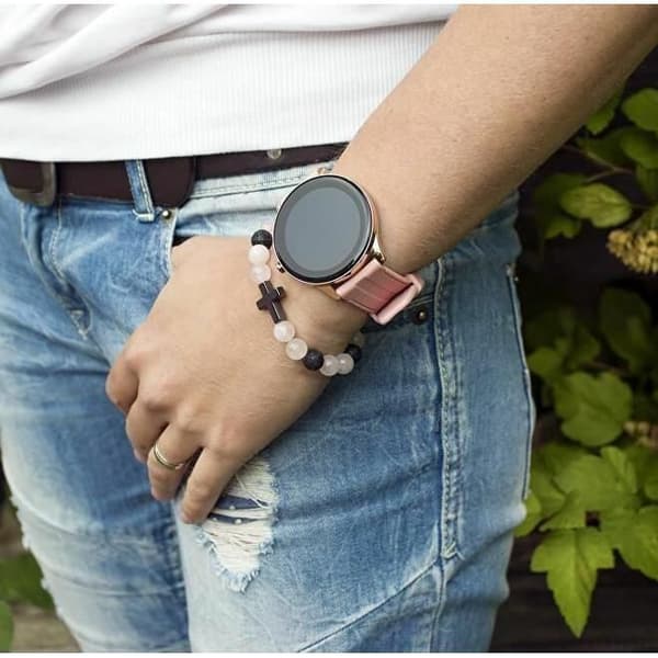 Armband av pärlor Beneto i rosmarin, lavasten och hematit Mink06/17, för kvinnor, Sbe1037