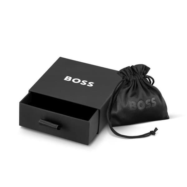 Boss Armband Herr Stål och Brun Läder 1580496S