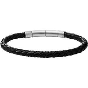 Armband Herr - FOSSIL - JF00510797 - Svart Läder - Längd 21 mm