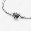 Miniatyrbild 3 av 4: TD® S925 silversmycke armband T-formad knappspänne pumpa bil orm benkedja temperament hjärtformad diam