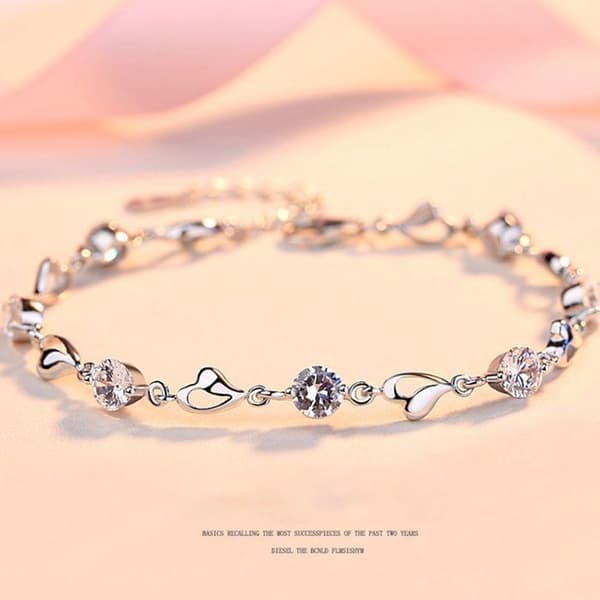 Armband - TD® - Dam - 925 Silver - Zirkonium - Anti-allergisk
