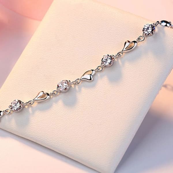 Armband - TD® - Dam - 925 Silver - Zirkonium - Anti-allergisk