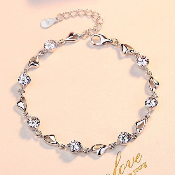 Armband - TD® - Dam - 925 Silver - Zirkonium - Anti-allergisk