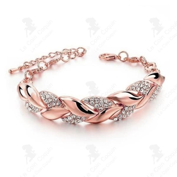 LCC Damarmband bladarmband dam diamantarmband Bröllopssmycken damarmband festpresent Europeiskt mode r-pläterad
