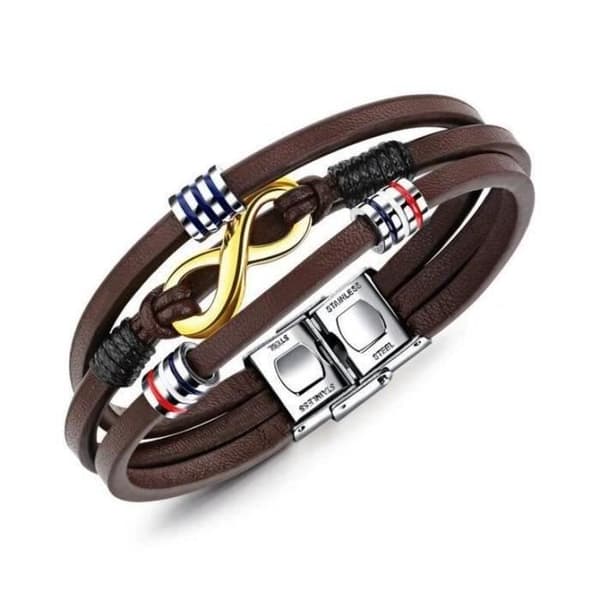 TD® Fashionabla läderarmband för män - trendigt och elegant armband med spänne - modeaccessoar