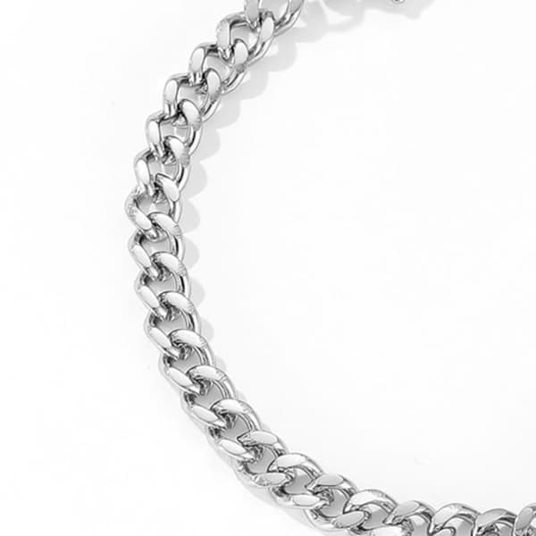 Armband - Ej specificerat - AGS713 - Titanstål - Punkstil - Hjärtform
