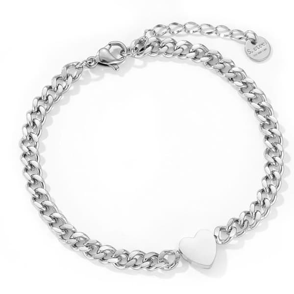 Armband - Ej specificerat - AGS713 - Titanstål - Punkstil - Hjärtform