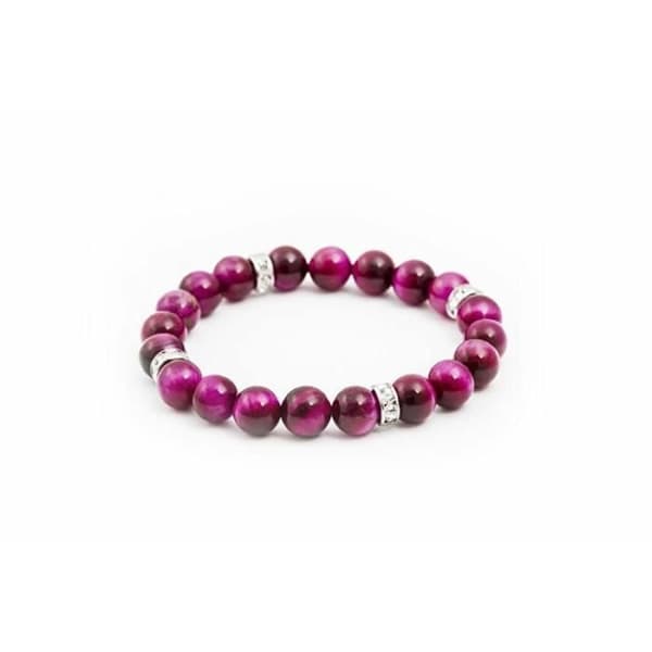 "Beneto Perlé Armband I Lila Tigeröga Mink92/17, För Kvinna, Sbe1103"