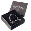 Miniatyrbild 2 av 2: Harry Potter Deathly Hallows Snitch 3 Spellbeads silver charm bracelet