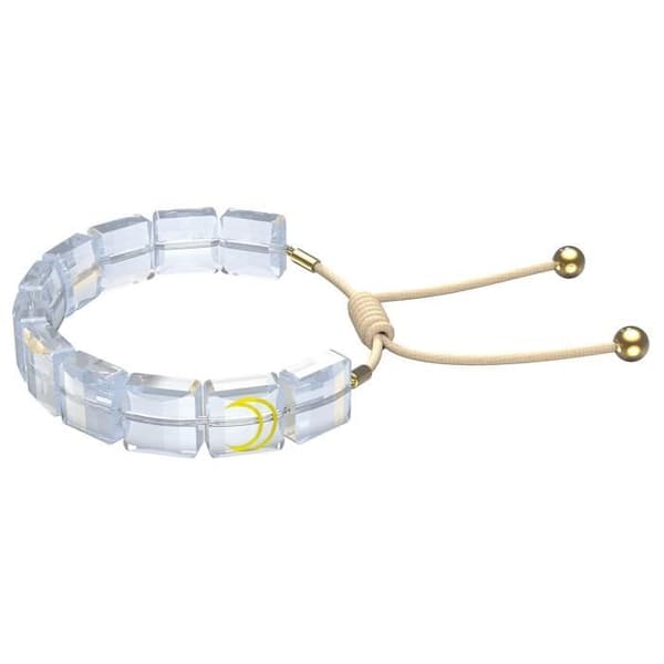 Armband för kvinnor - SWAROVSKI - SWAROVSKI ARMBAND BOKSTAV - Vita kristaller - Justerbar snöre i vaxat bomull