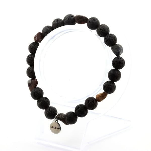 Armband Pietersiet från USA + Lavaperlor 8 mm