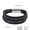 Miniatyrbild 3 av 4: INF Stilfullt flätat läderarmband för män