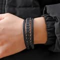 Miniatyrbild 4 av 4: INF Stilfullt flätat läderarmband för män