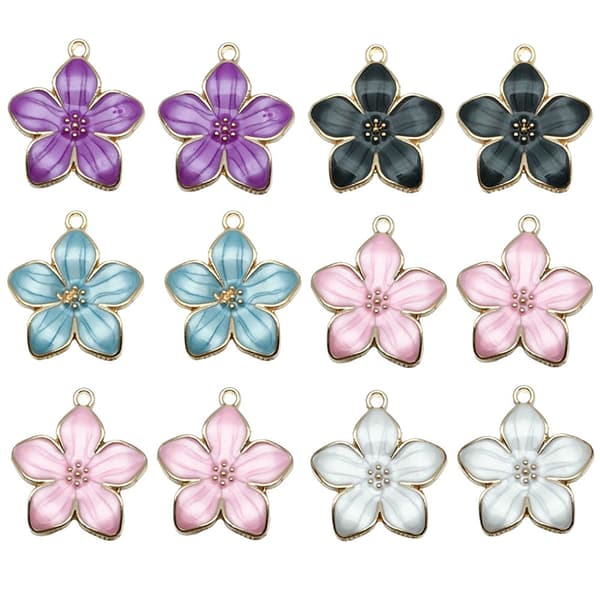 INF Blommiga berlocktillbehör - Förbättra dina skapelser med stil