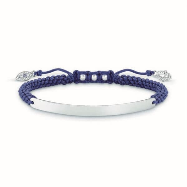 Armbånd for Kvinner Thomas Sabo LBA0066-897-1 16 - 19 cm Sølv Blå 21 cm - 14,5-21 cm