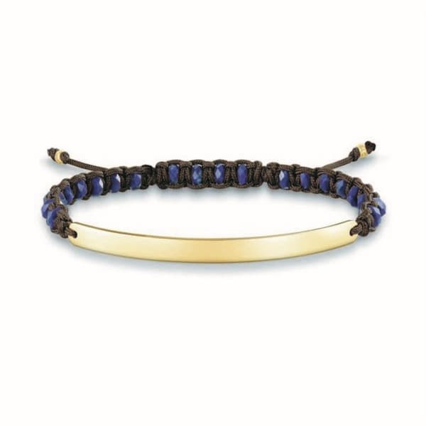 Armbånd for Kvinner Thomas Sabo LBA0056-892-32-L19v Blå Gyllen Sølv (16 - 19 cm)