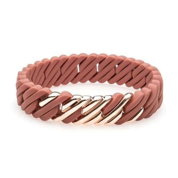 Armbånd for Kvinner TheRubz Silikon Rustfritt stål Stål/Silikon - Blå - 15 mm x 19 cm