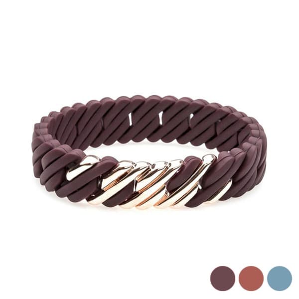 Armbånd for Kvinner TheRubz Silikon Rustfritt stål Stål/Silikon - Blå - 15 mm x 19 cm