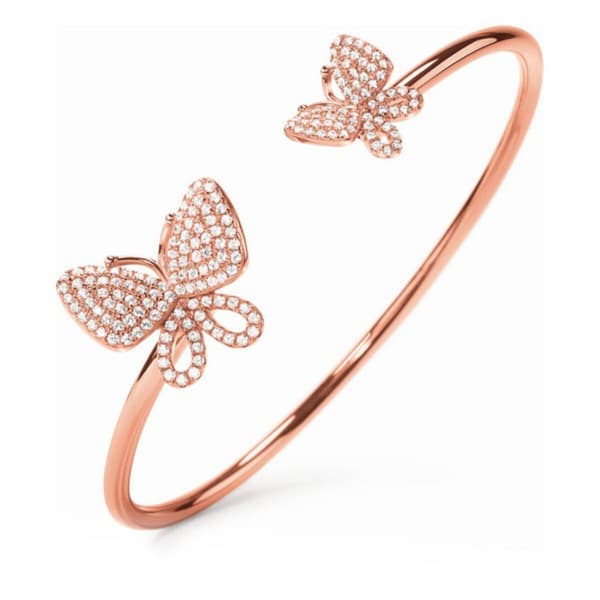 Armbånd Folli Follie Sommerfugler Sterling sølv (Ø 55 mm) - Sølv