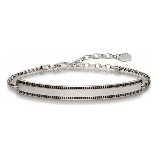 Unisexarmband Thomas Sabo LBA0009-643-11 Silvrig Svart 19 cm 15-18 cm - 15-18 cm