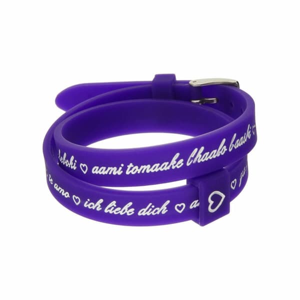 Damarmband il mezzometro I LOVE YOU SILVER - BRACCIALE IN SILICONE/SILICONE BRACELET