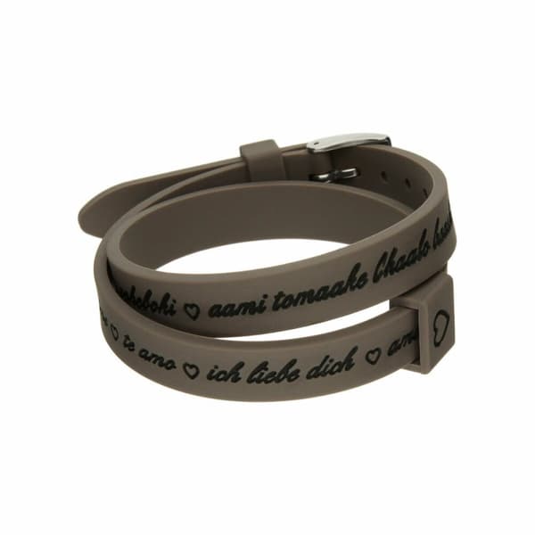 Damarmband il mezzometro I LOVE YOU SILVER - BRACCIALE IN SILICONE/SILICONE BRACELET