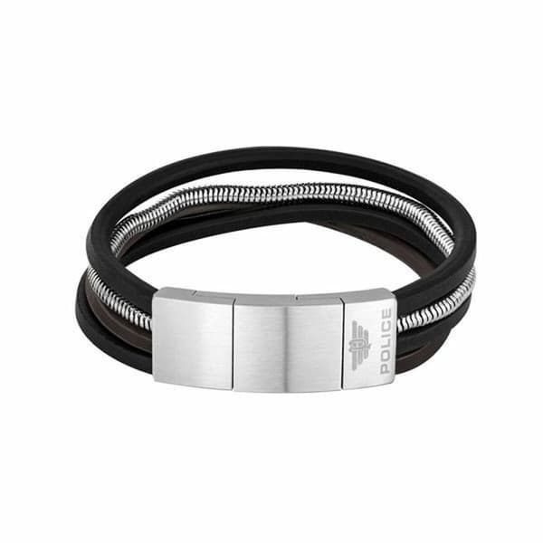 Armbånd for Menn Police PJ26551BSS.01 Lær 19-21 cm