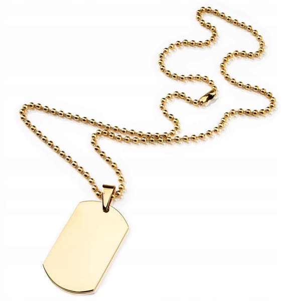 BN-01 GOLDEN ETERNITY hundbricka med kedja