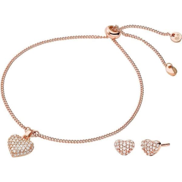 Armband - MICHAEL KORS - Mod. BOXED GIFTING - Silver 925° IP Rose Gold - Special Pack - Örhängen