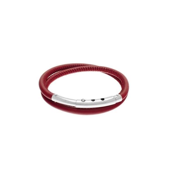 Vhein Smooth Bordeaux läderarmband - Dam - Storlek S
