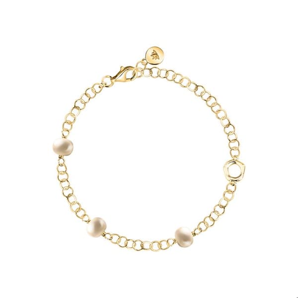 Armband i återvunnet 925/1000 silver och sötvattenspärla - SXU48