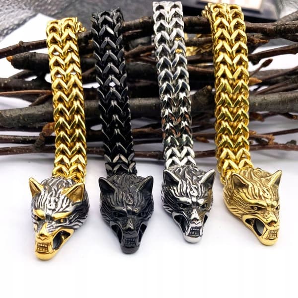 VIKING ARMBÅND Ulve Nordisk Amulet 316L 439