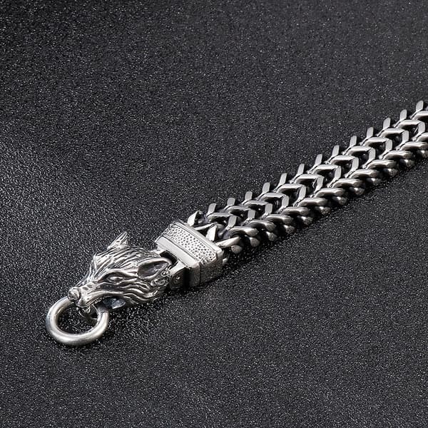 VIKINGARMBAND Vargar Nordisk Amulett 316L 215