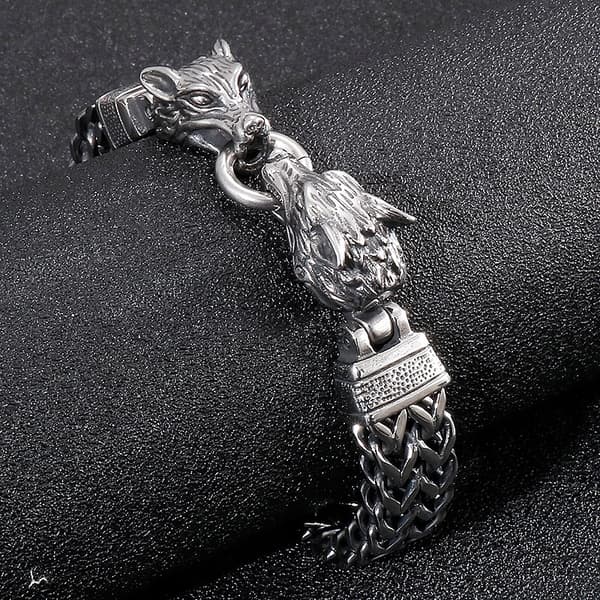 VIKINGARMBAND Vargar Nordisk Amulett 316L 215