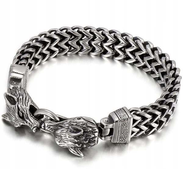 VIKINGARMBAND Vargar Nordisk Amulett 316L 215
