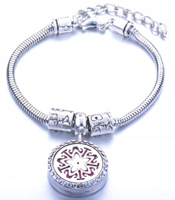 AROMATERAPIARMBAND STÅL Blomma B19
