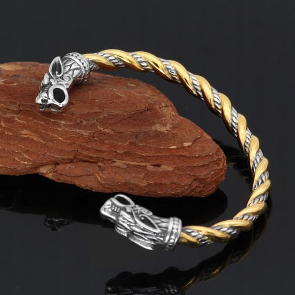 VIKINGARMBAND Nordiskt GULD-SILVER 435