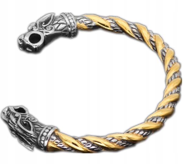 VIKINGARMBAND Nordiskt GULD-SILVER 435