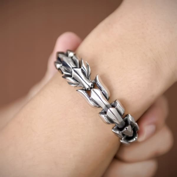 VIKINGARMBAND Vargar Nordisk Amulett 316L 426