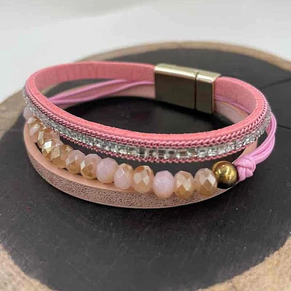 Handmade faux leather bracelet - several colors