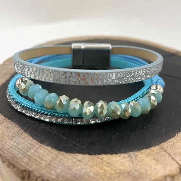 Handmade faux leather bracelet - several colors
