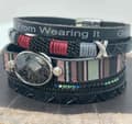 Miniatyrbilde 3 av 3: Tough handmade faux leather bracelet - multiple colors