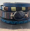 Miniatyrbilde 2 av 3: Tough handmade faux leather bracelet - multiple colors