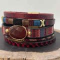 Miniatyrbilde 1 av 3: Tough handmade faux leather bracelet - multiple colors