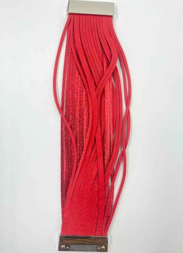 Handmade faux leather bracelet - several colors
