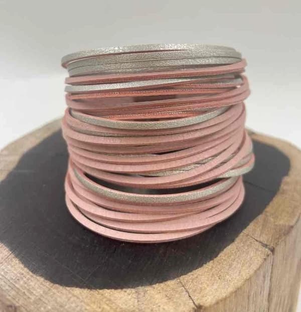 Handmade faux leather bracelet - several colors